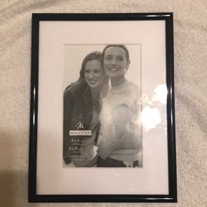 Black plastic  matted picture frame by Malden